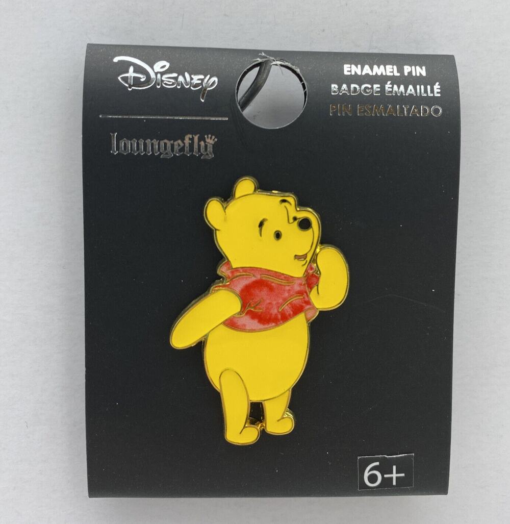 Loungefly Disney Pin Winnie the Pooh Bear in Tie Dye Red Shirt Trading Pin